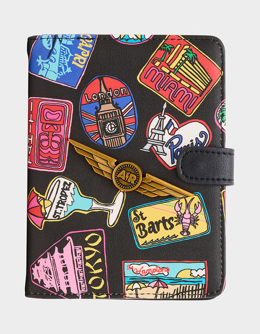 Betsey Johnson Best Seller | JET SET PASSPORT CASE MULTI Women's Multi-Colored Passport Case