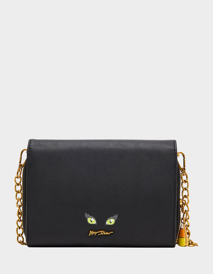 Betsey Johnson Classic | GOURDGOUS WALLET ON CHAIN BLACK MULTI Women's Pumpkin Halloween-Themed Wallet