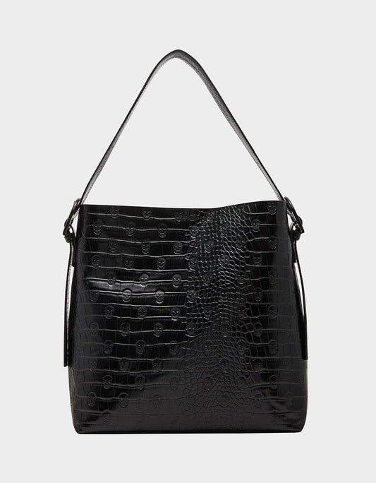 Betsey Johnson Discount | HEADQUARTERS BUCKET SHOULDER BAG BLACK Women's Shoulder Bucket Handbag