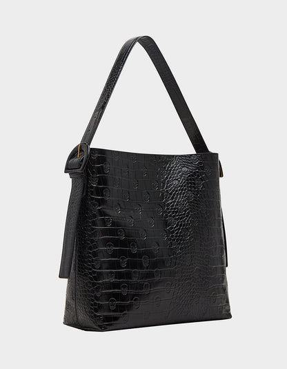 Betsey Johnson Discount | HEADQUARTERS BUCKET SHOULDER BAG BLACK Women's Shoulder Bucket Handbag