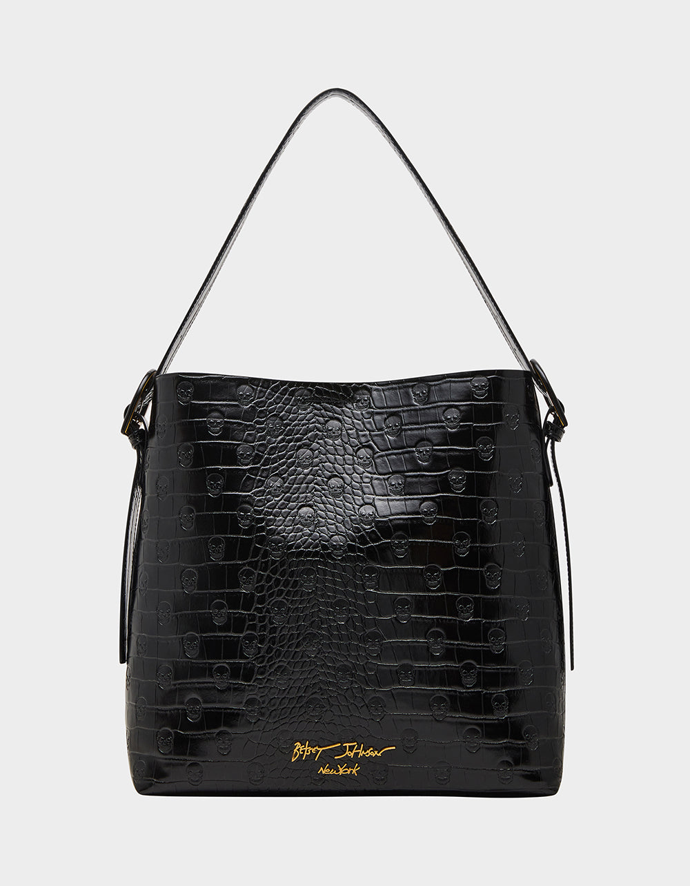 Betsey Johnson Discount | HEADQUARTERS BUCKET SHOULDER BAG BLACK Women's Shoulder Bucket Handbag