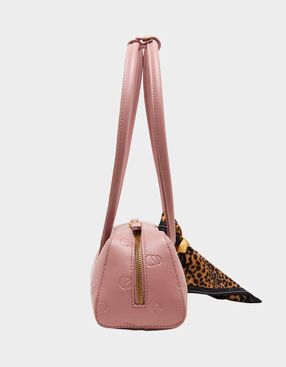 Betsey Johnson Top Pick | SKULLICIOUS SHOULDER BAG BLUSH Women's Pink Skull Shoulder Handbag with Scarf