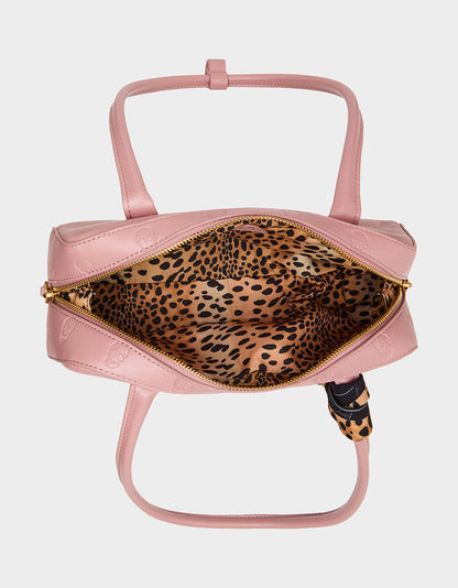 Betsey Johnson Top Pick | SKULLICIOUS SHOULDER BAG BLUSH Women's Pink Skull Shoulder Handbag with Scarf