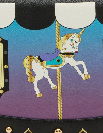 Betsey Johnson Exclusive | SPIN ME WALLET ON CHAIN MULTI Women's Carousel-Themed Horse Wallet