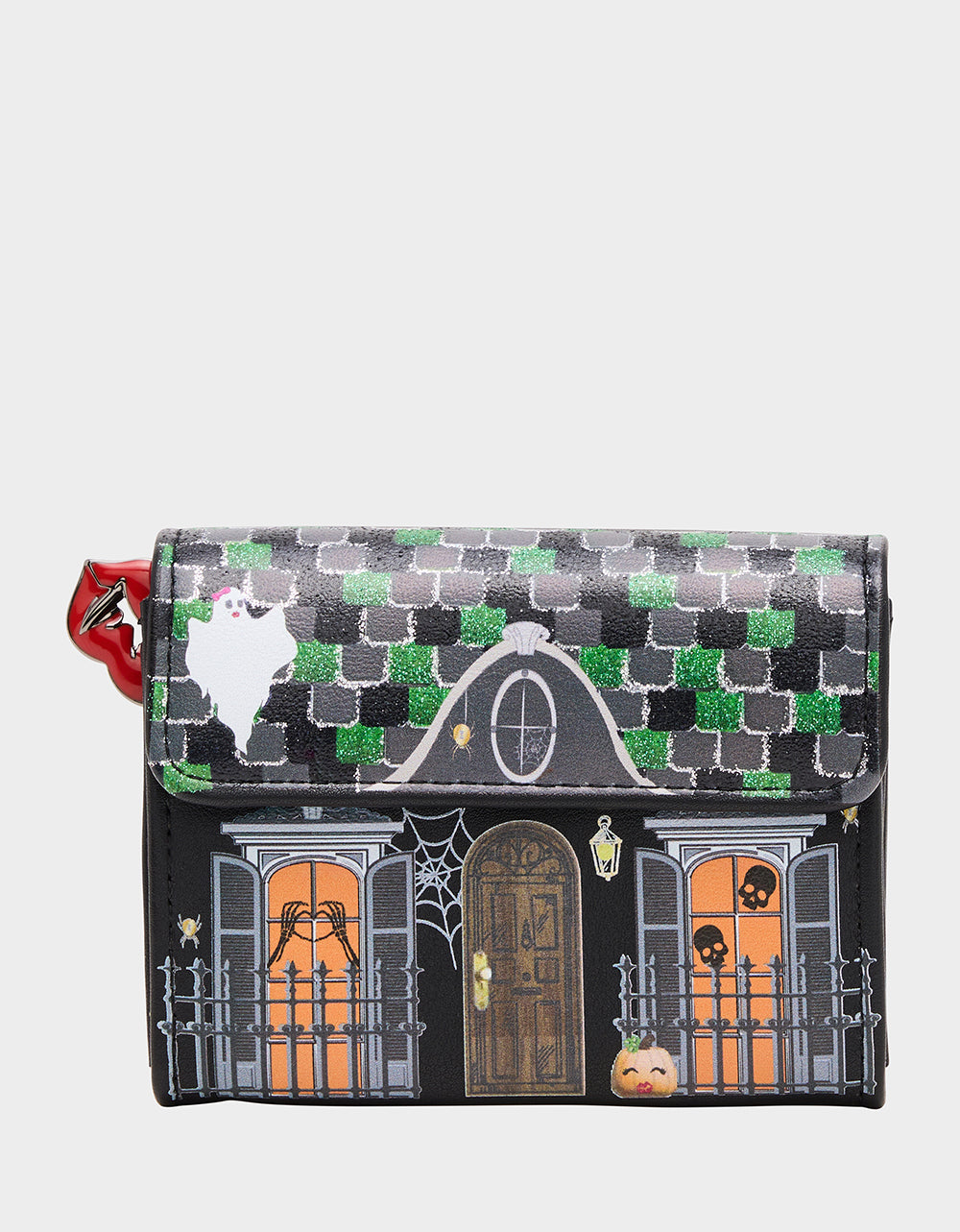 Betsey Johnson Featured | FOREVER HOME BUNDLE Women's Haunted House Halloween Crossbody, Wallet on Chain, and Wallet Set
