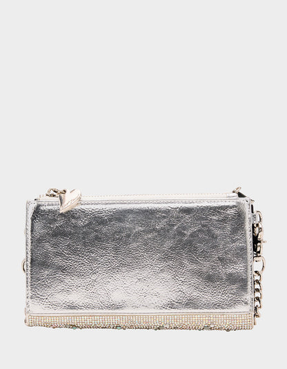 Betsey Johnson Recommended | RHINESTONE HOLIDAY BUNDLE Women's Rhinestone Block Heel and Wallet on Chain Phone Holder Crossbody