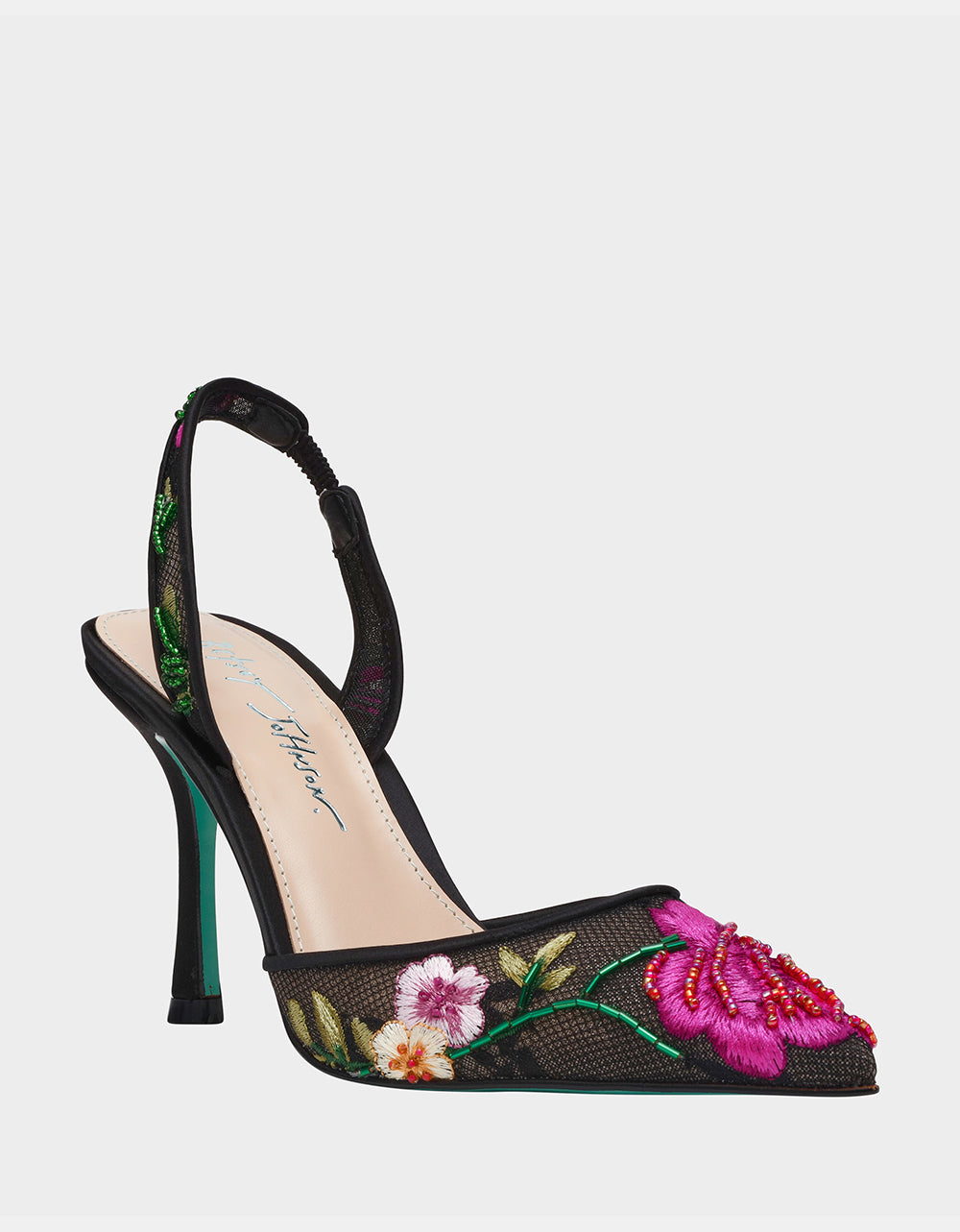 Betsey Johnson Customer Favorite | THE FLOWER CHILD HOLIDAY BUNDLE Women's Mini 3D Flower Dress Black and Floral Heel