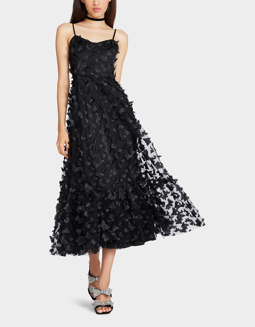 Betsey Johnson Hot Sale | BETSEYS BUTTERFLY MAXI DRESS BLACK