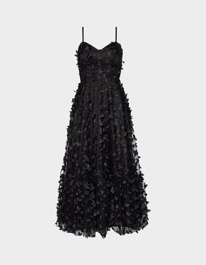 Betsey Johnson Hot Sale | BETSEYS BUTTERFLY MAXI DRESS BLACK