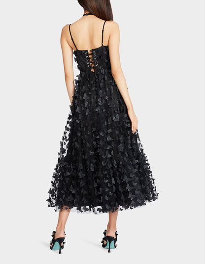 Betsey Johnson Hot Sale | BETSEYS BUTTERFLY MAXI DRESS BLACK