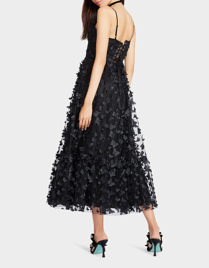Betsey Johnson Hot Sale | BETSEYS BUTTERFLY MAXI DRESS BLACK