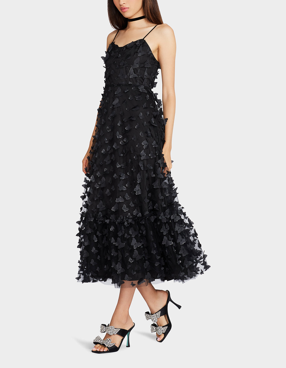 Betsey Johnson Hot Sale | BETSEYS BUTTERFLY MAXI DRESS BLACK