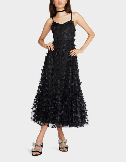 Betsey Johnson Hot Sale | BETSEYS BUTTERFLY MAXI DRESS BLACK