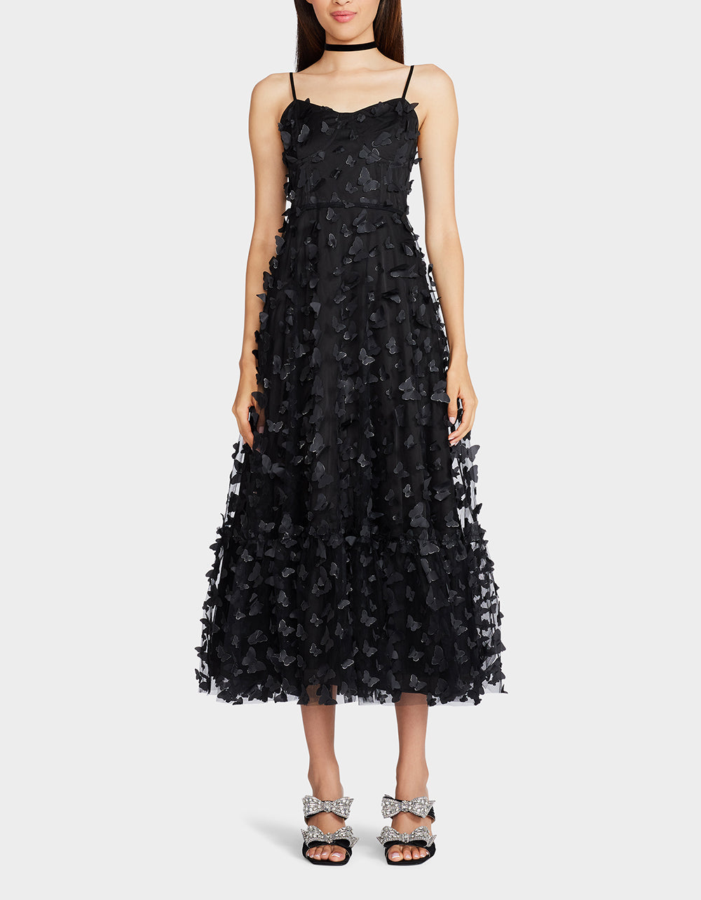 Betsey Johnson Hot Sale | BETSEYS BUTTERFLY MAXI DRESS BLACK