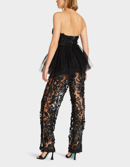 Betsey Johnson Recommended | JENNA JUMPSUIT BLACK Lace