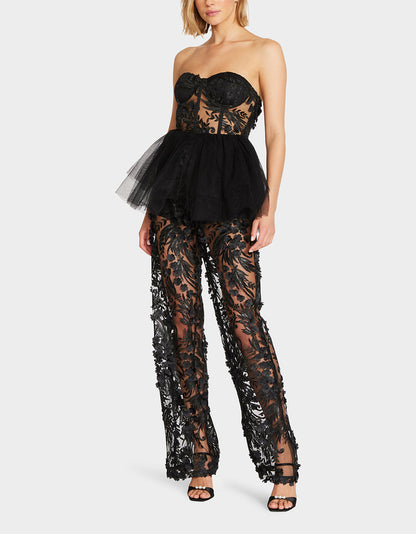 Betsey Johnson Recommended | JENNA JUMPSUIT BLACK Lace