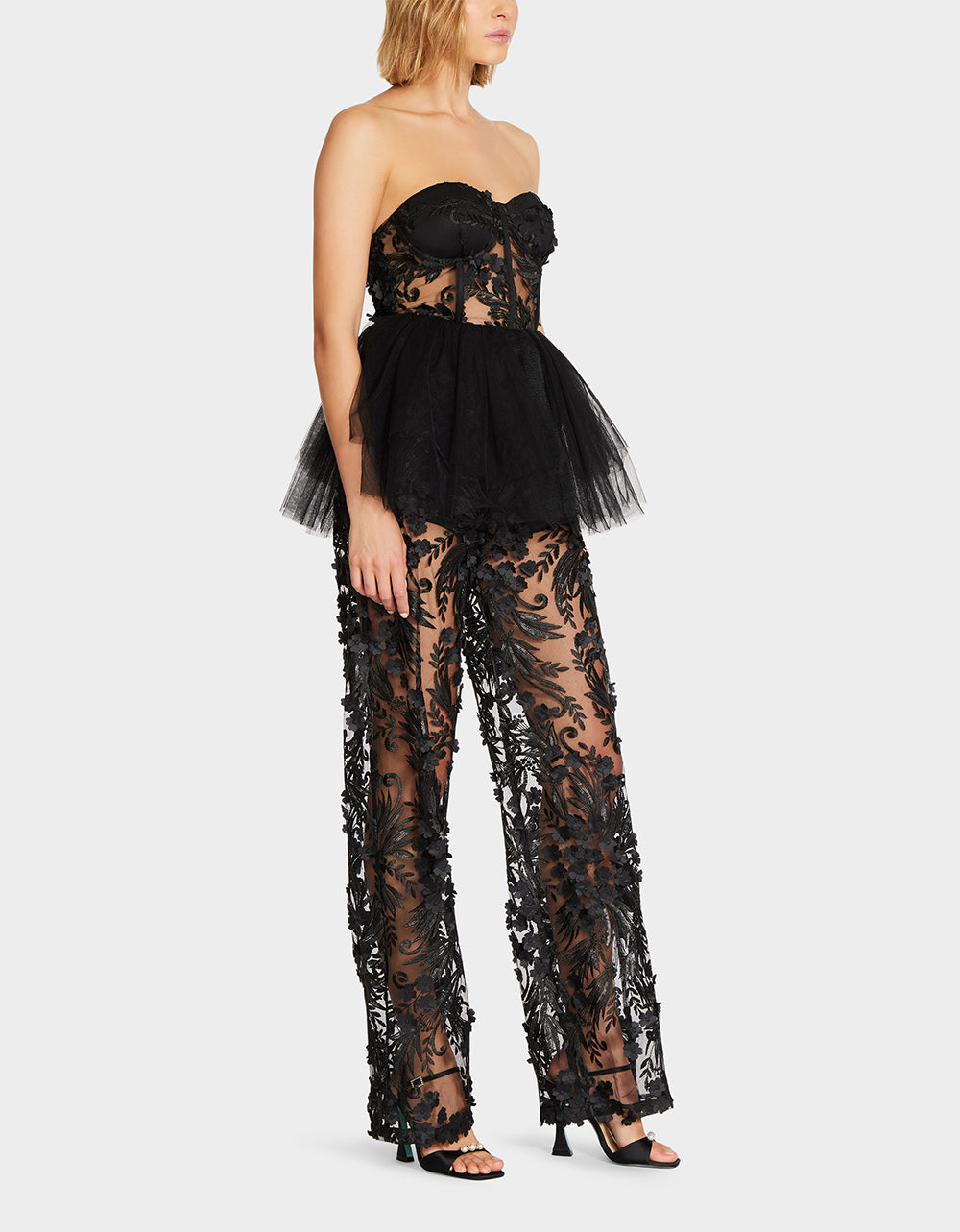 Betsey Johnson Recommended | JENNA JUMPSUIT BLACK Lace
