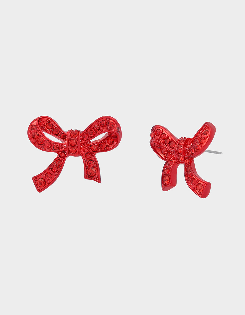 Betsey Johnson Trending | BOW STUD EARRINGS RED Women's Rhinestone Bow Stud Valentine's Day Earrings