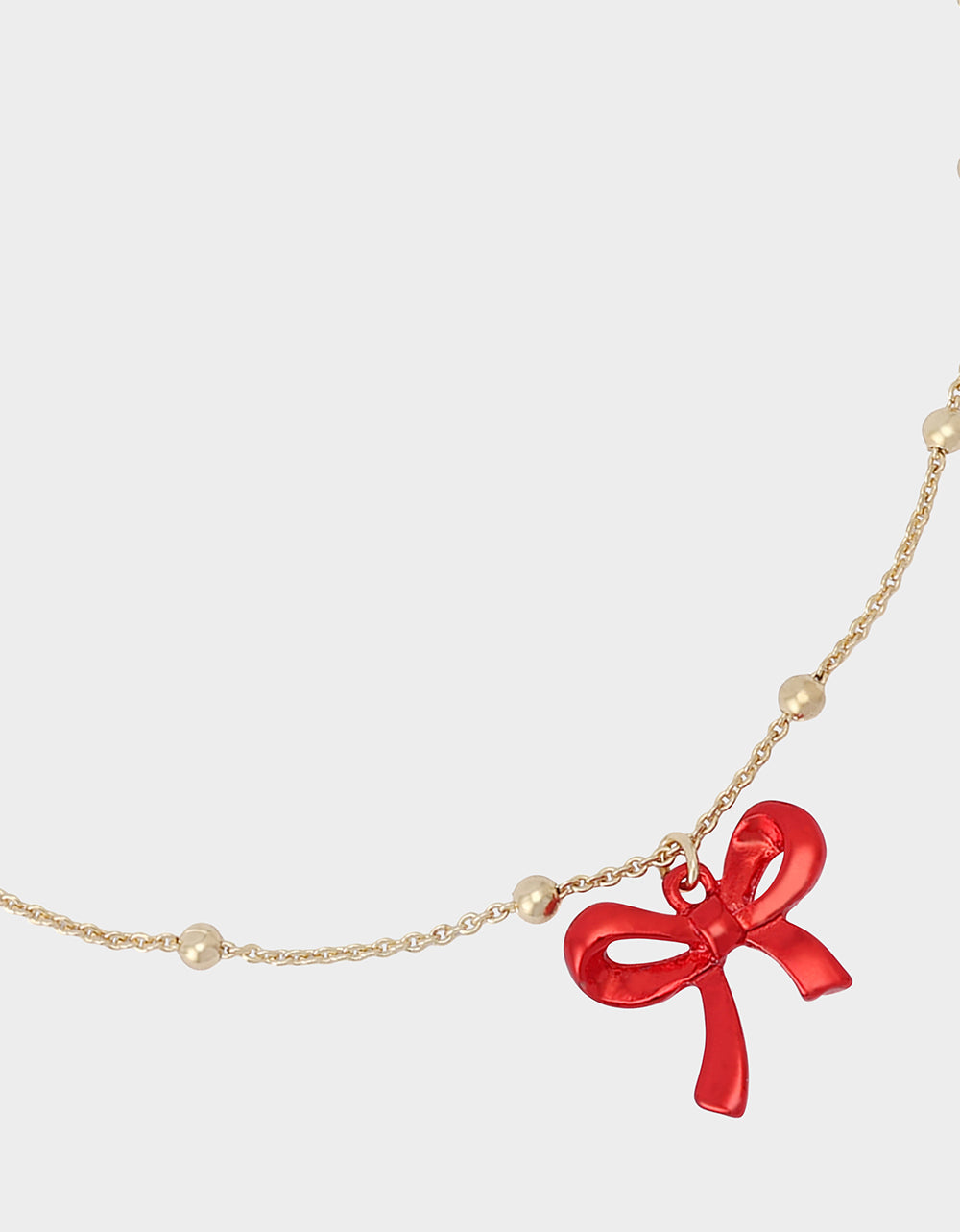 Betsey Johnson Latest | PEARL BOW NECLAKCE SET RED Women's Pearl Bow Valentine's Day Necklace Set