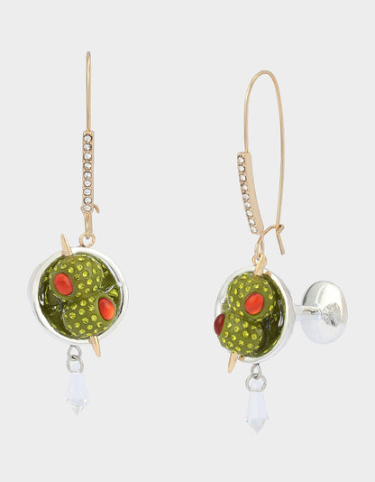 Betsey Johnson Trusted | MARTINI DROP EARRINGS Women's Martini Glass Olive Drop Earrings