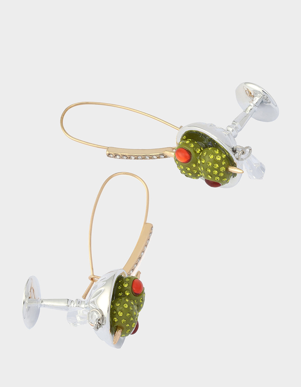 Betsey Johnson Trusted | MARTINI DROP EARRINGS Women's Martini Glass Olive Drop Earrings
