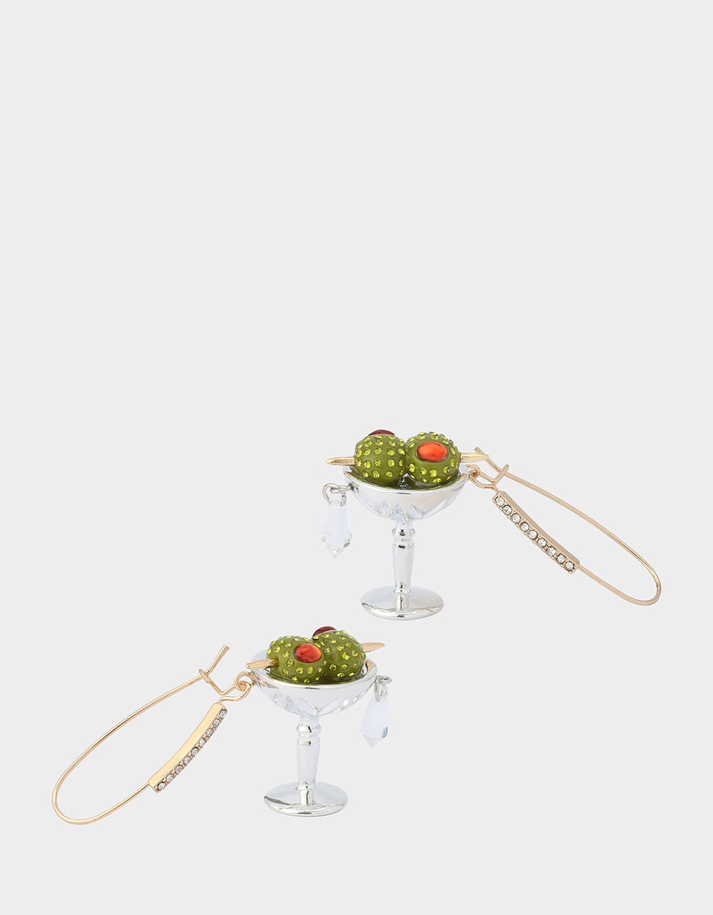 Betsey Johnson Trusted | MARTINI DROP EARRINGS Women's Martini Glass Olive Drop Earrings