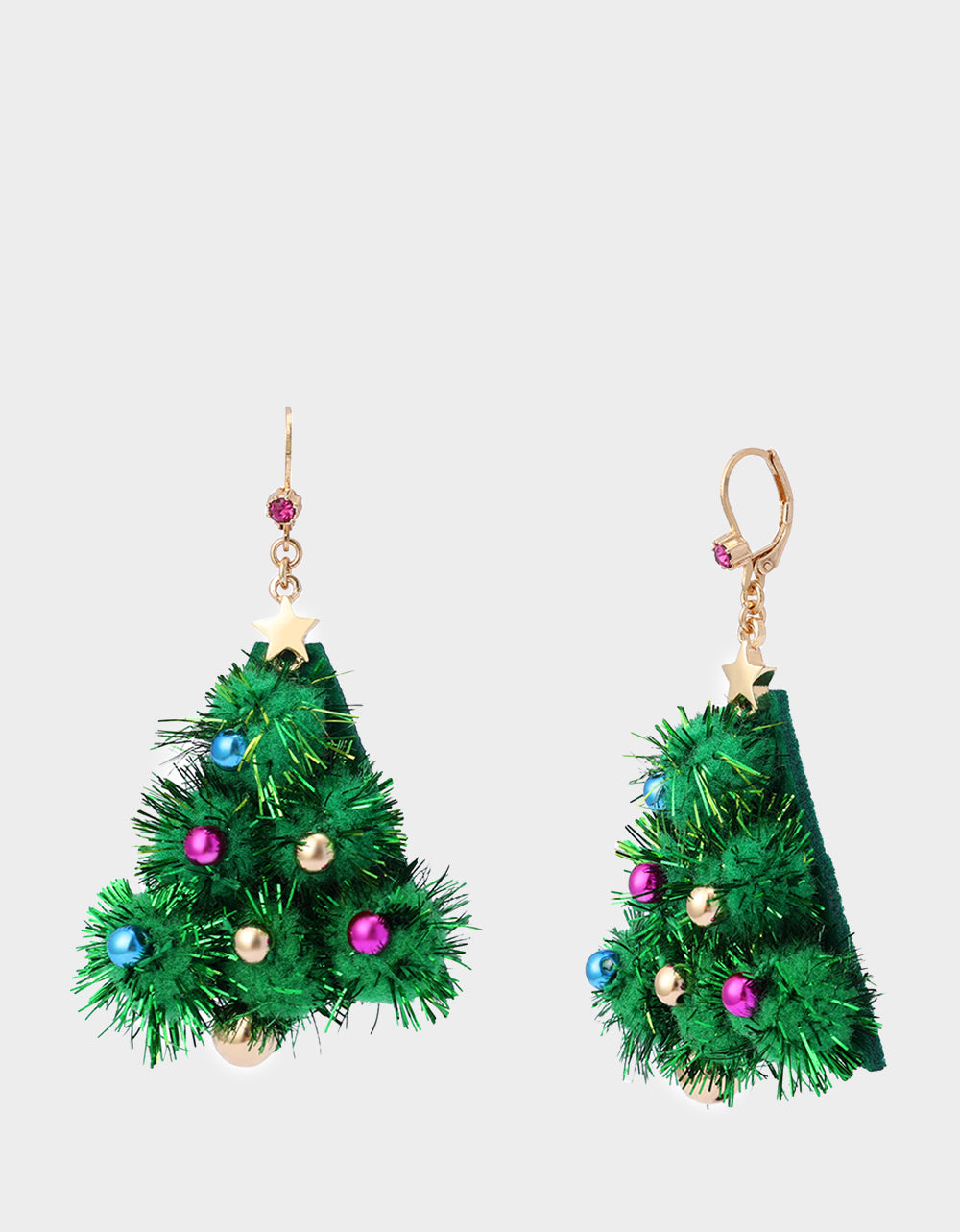 Betsey Johnson Latest | PLUSH TREE DROP EARRINGS FIR GREEN Women's Christmas-Themed Tree Drop Earrings