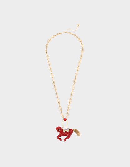 Betsey Johnson Latest | YEAR OF THE HORSE BUNDLE Chinese New Year Horse Necklace and Drop Earrings Set