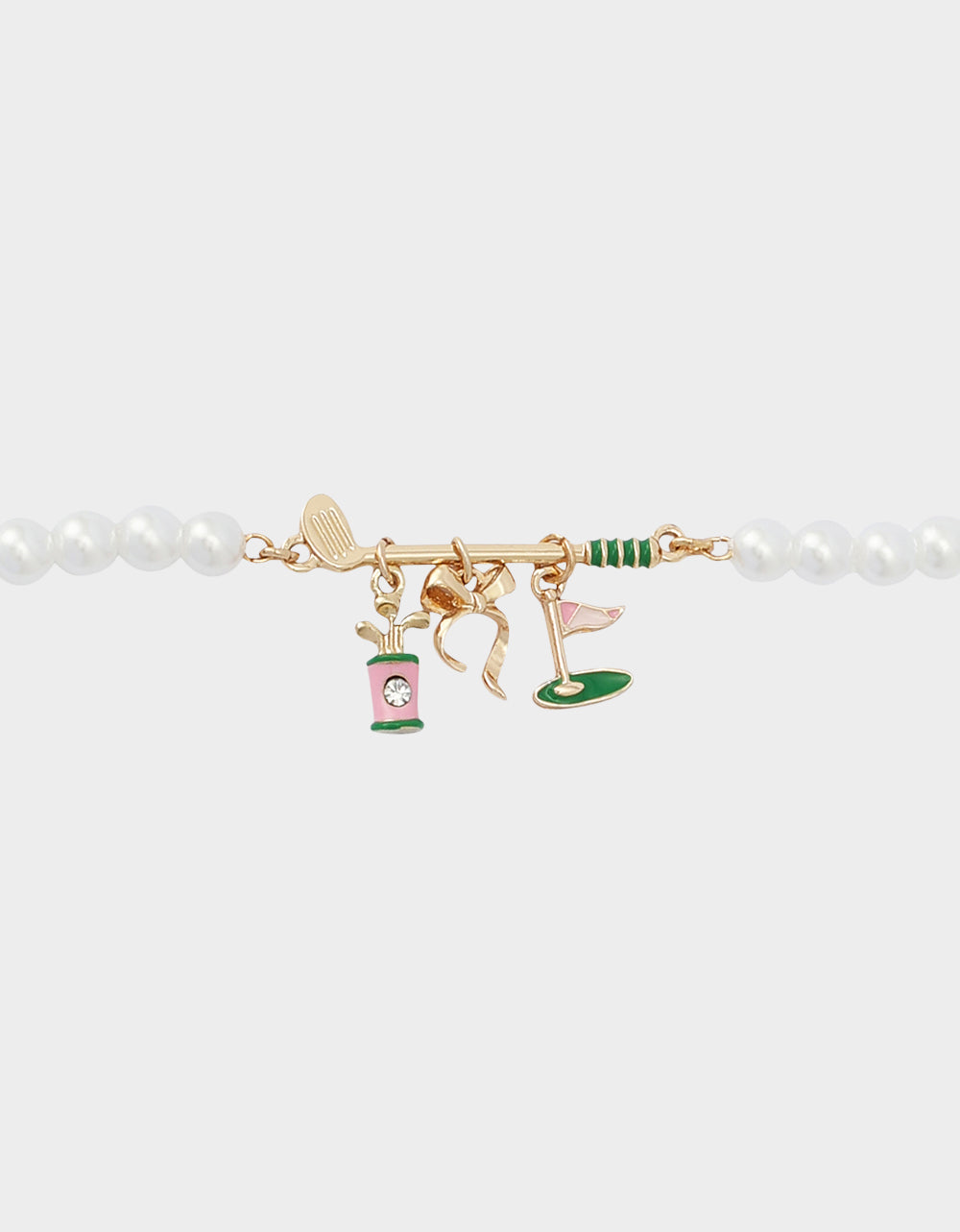 Betsey Johnson Best Price | GOLF FLEX BRACELET GREEN Sports-Themed Pearl Charm Women's Bracelet