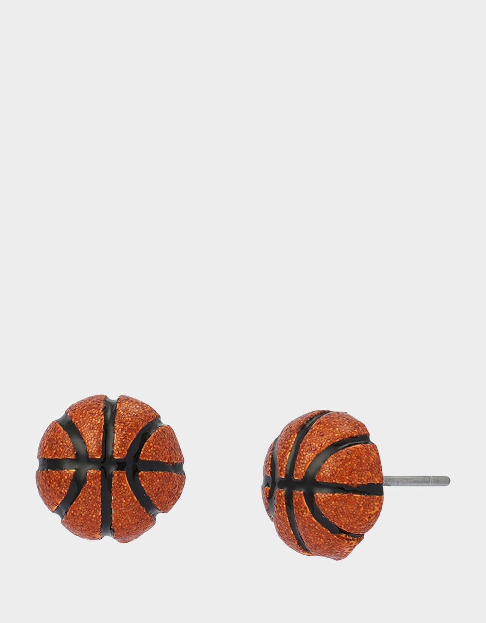 Betsey Johnson Trusted | BASKETBALL STUDS ORANGE Women's Sports-Themed Basketball Stud Earrings