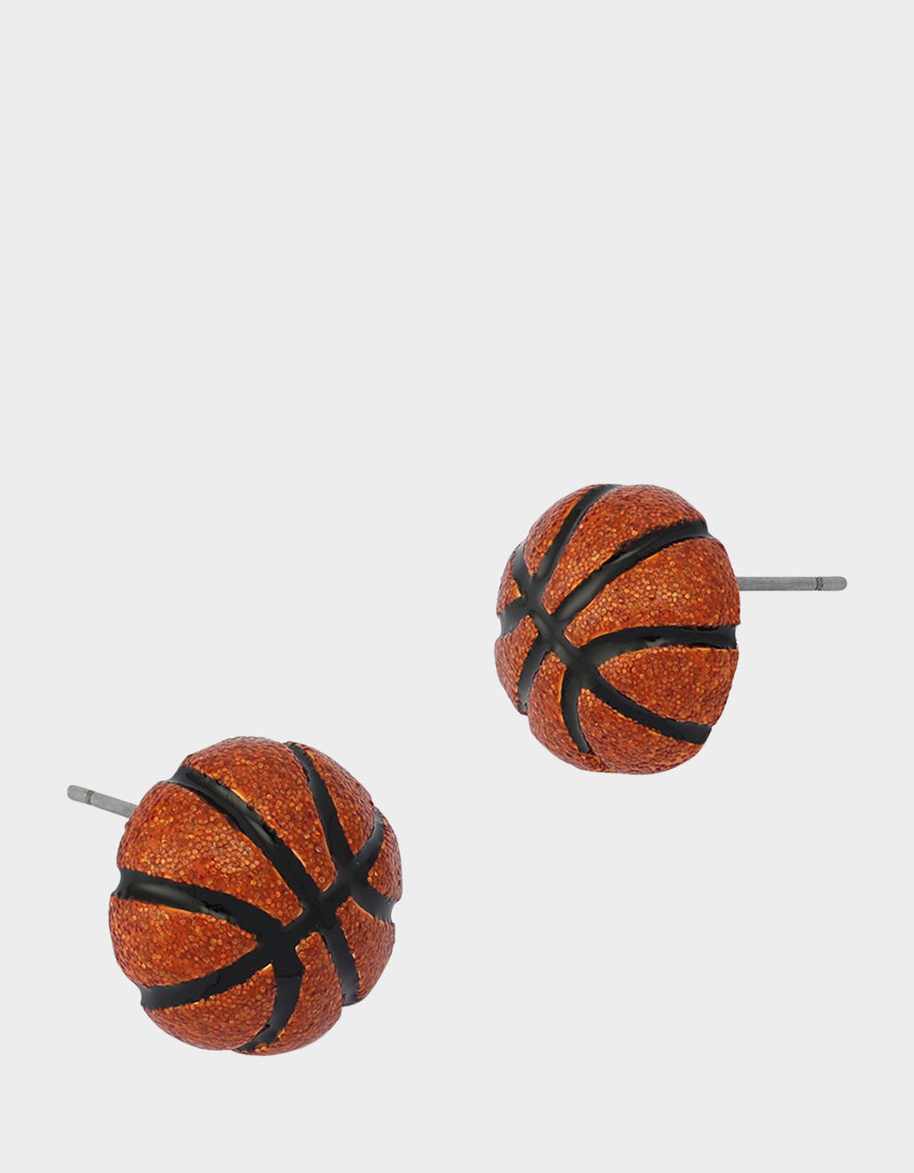 Betsey Johnson Trusted | BASKETBALL STUDS ORANGE Women's Sports-Themed Basketball Stud Earrings
