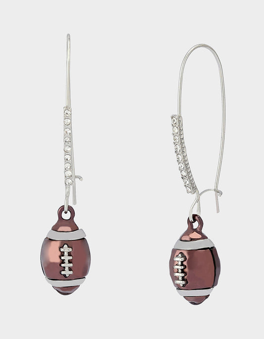 Betsey Johnson Deals | FOOTBALL DROP EARRINGS BROWN Women's Hook Football Earrings