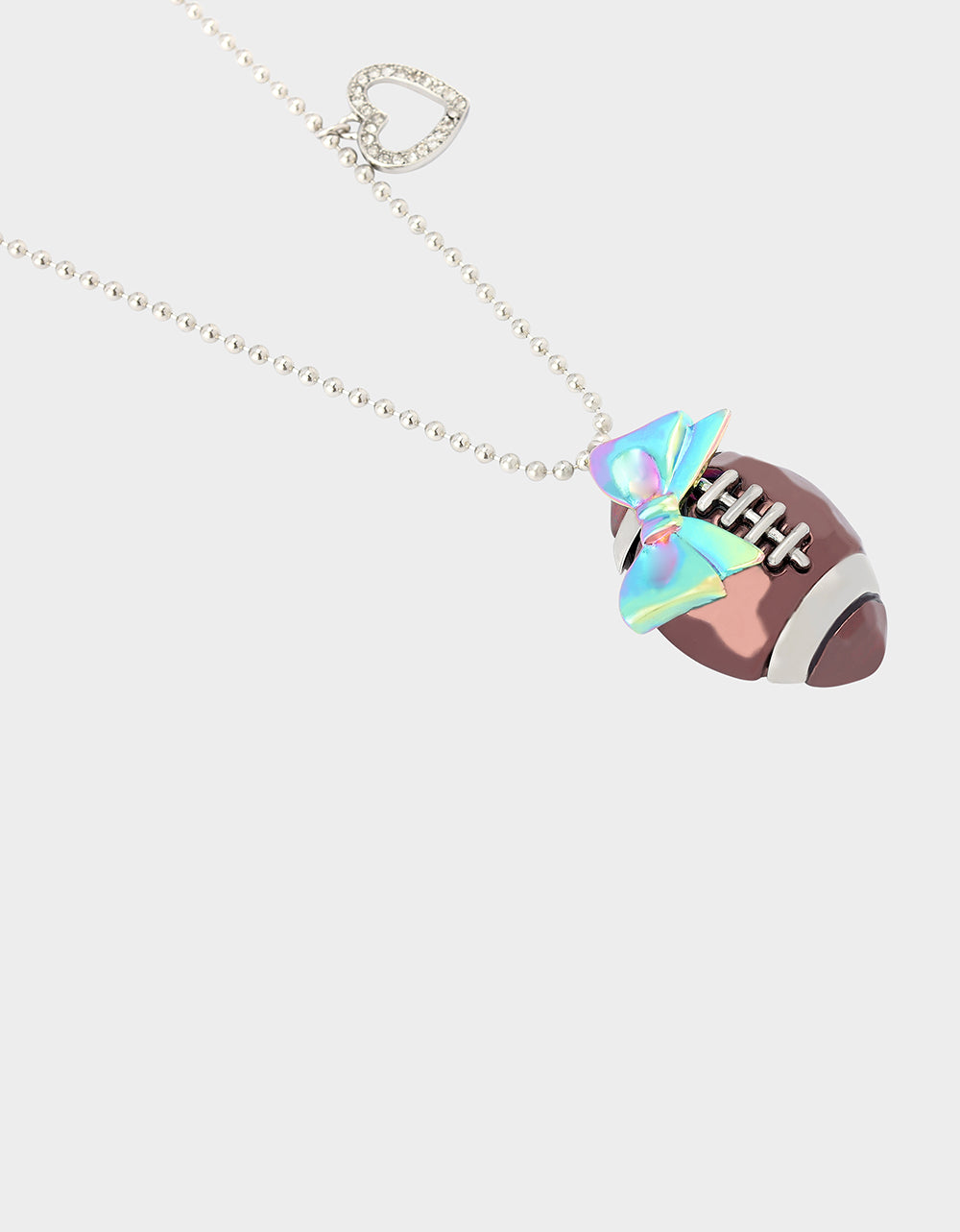 Betsey Johnson Hot Sale | SHORT FOOTBALL PENDANT CRYSTAL Women's Football Necklace