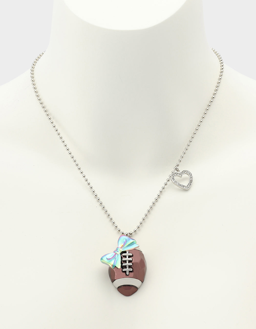 Betsey Johnson Hot Sale | SHORT FOOTBALL PENDANT CRYSTAL Women's Football Necklace