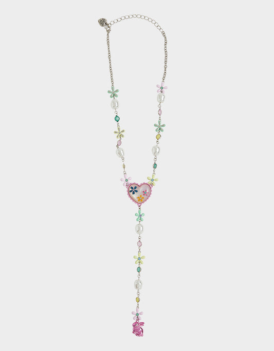 Betsey Johnson Best Price | HOP TO IT FLOWER EGG Y NECKLACE MULTI