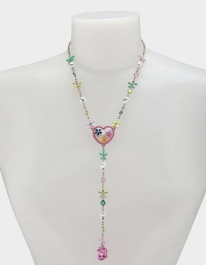 Betsey Johnson Best Price | HOP TO IT FLOWER EGG Y NECKLACE MULTI