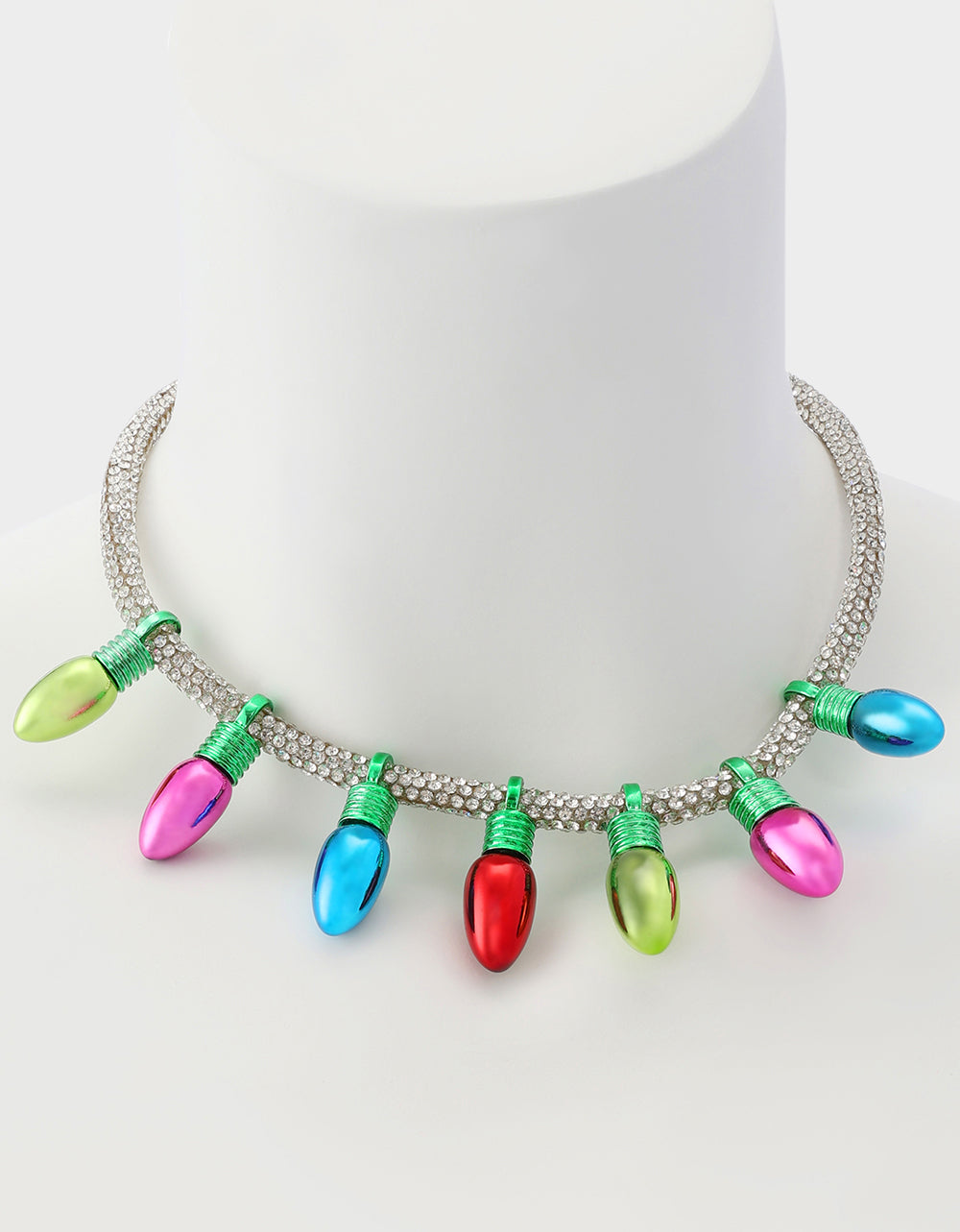 Betsey Johnson Featured | MULTI LIGHT BIB NECKLACE Women's Christmas-Themed Lights Bib Necklace
