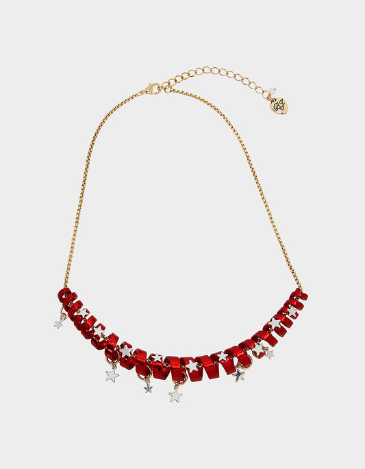 Betsey Johnson Essential | BETSEYS HOLIDAY COIL NECKLACE RED