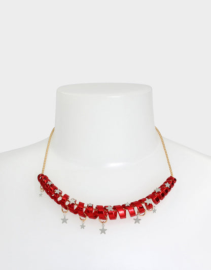 Betsey Johnson Essential | BETSEYS HOLIDAY COIL NECKLACE RED