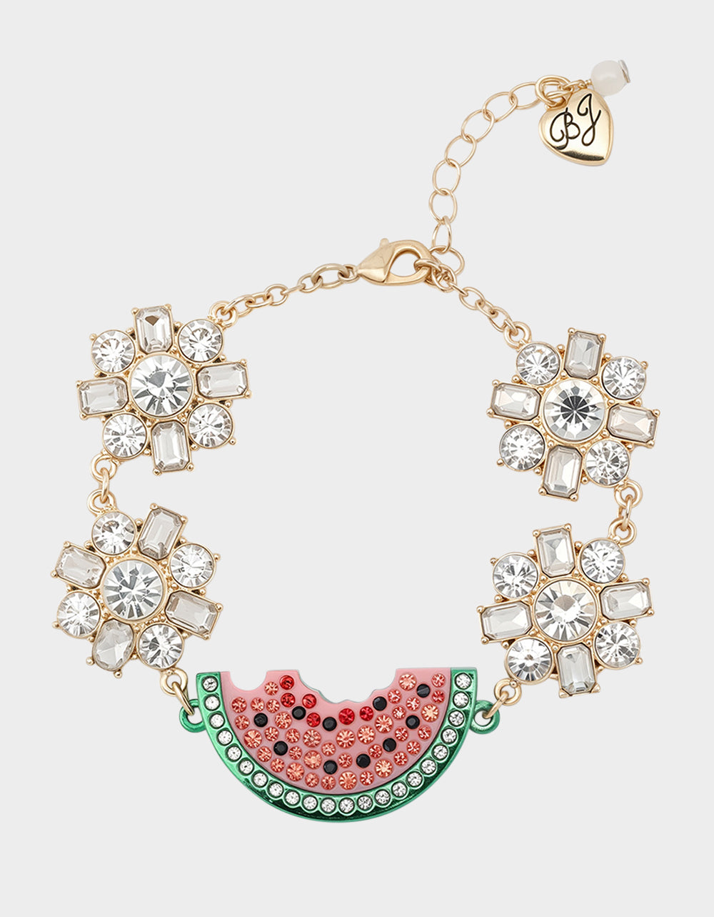 Betsey Johnson Popular | BETSEYS BACKYARD WATERMELON FLEX BRACELET PINK Women's Rhinestone Watermelon Bracelet