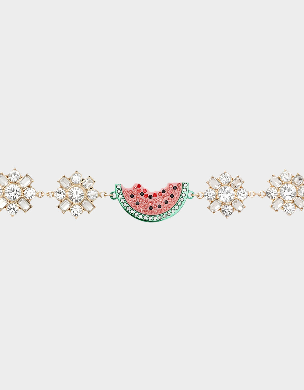 Betsey Johnson Popular | BETSEYS BACKYARD WATERMELON FLEX BRACELET PINK Women's Rhinestone Watermelon Bracelet