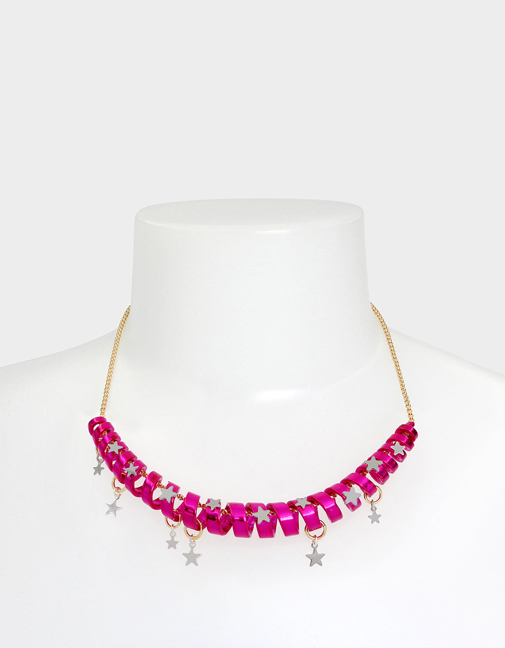 Betsey Johnson Premium | BETSEYS HOLIDAY COIL NECKLACE PINK
