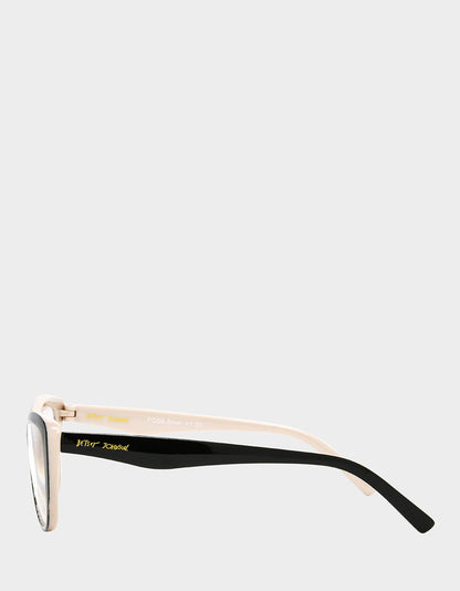 Betsey Johnson Special Offer | EFFORTLESS CHIC CAT EYE READING GLASSES BLACK Women's Black Nude Cat Eye Reading Glasses