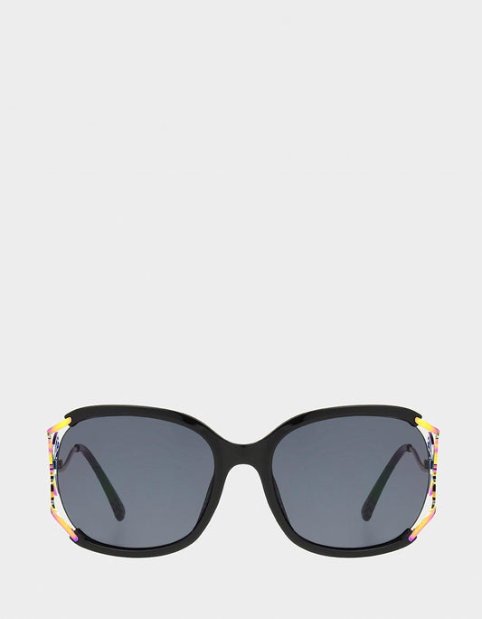 Betsey Johnson Discount | BLAZING STAR SUNGLASSES BLACK Women's Black Rainbow Butterfly Sunglasses