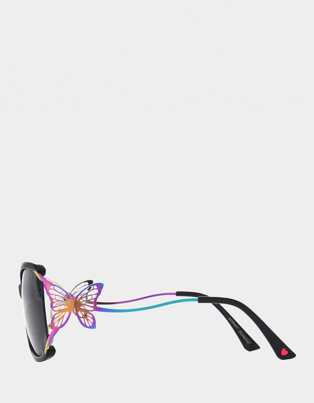 Betsey Johnson Discount | BLAZING STAR SUNGLASSES BLACK Women's Black Rainbow Butterfly Sunglasses