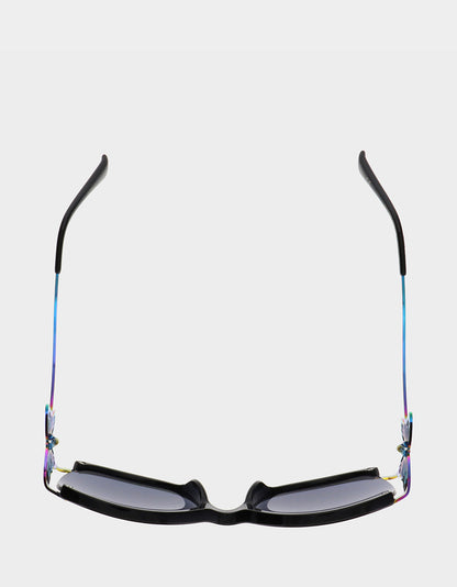 Betsey Johnson Discount | BLAZING STAR SUNGLASSES BLACK Women's Black Rainbow Butterfly Sunglasses