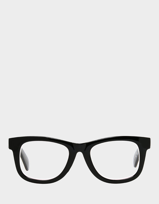 Betsey Johnson Special Offer | RADIATE JOY SQUARE READING GLASSES BLACK Women's Black Pink Way Frame Reading Glasses