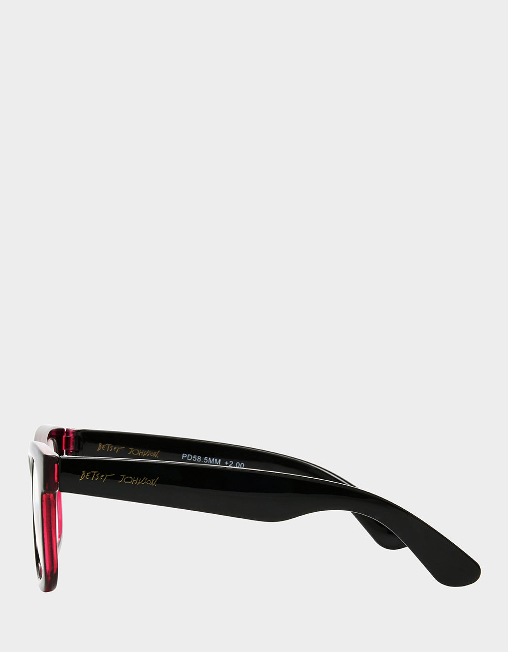 Betsey Johnson Special Offer | RADIATE JOY SQUARE READING GLASSES BLACK Women's Black Pink Way Frame Reading Glasses