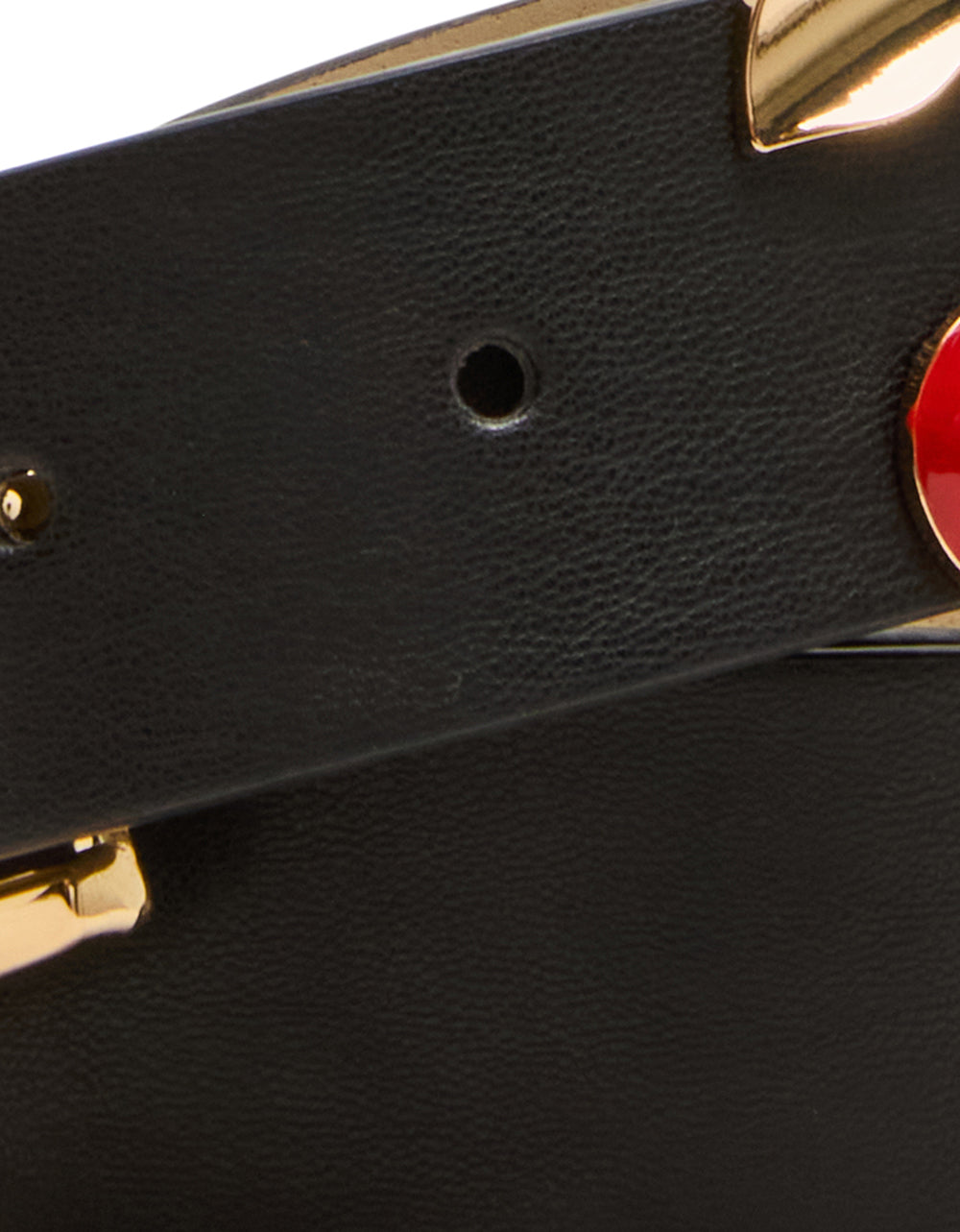 Betsey Johnson Featured | CHERRY KEEPER BELT 34MM BLACK Women's Black Faux Leather Cherry Charm Belt