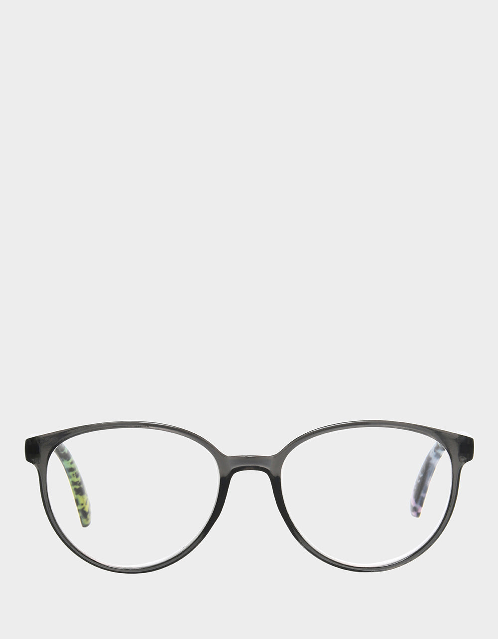 Betsey Johnson Premium | CAREFREE DAYS ROUND READING GLASSES LIGHT GREY Women's Round Grey Pastel Reading Glasses